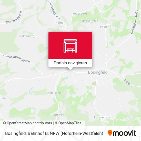 Bösingfeld, Bahnhof B Karte