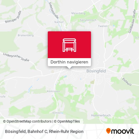 Bösingfeld, Bahnhof C Karte