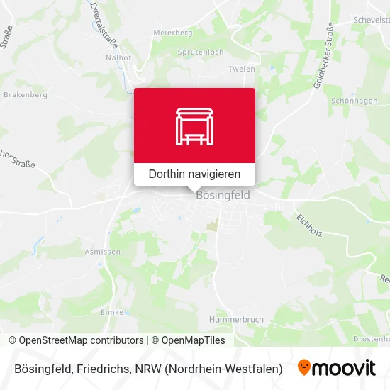 Bösingfeld, Friedrichs Karte