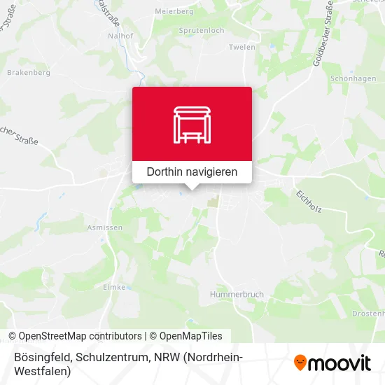Bösingfeld, Schulzentrum Karte