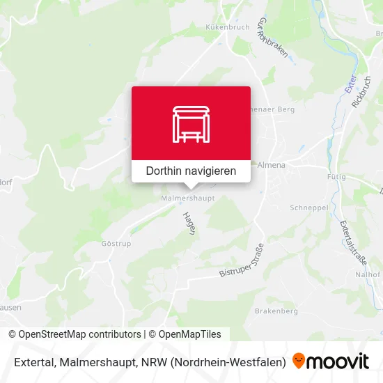 Extertal, Malmershaupt Karte