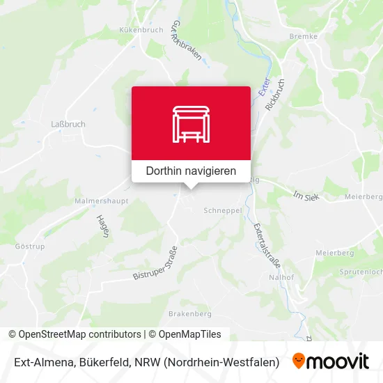 Ext-Almena, Bükerfeld Karte