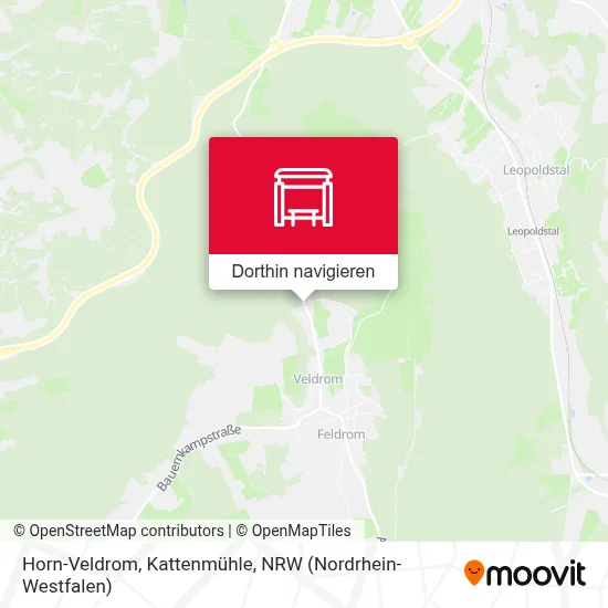 Horn-Veldrom, Kattenmühle Karte