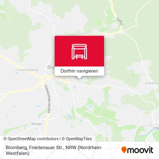 Blomberg, Friedenauer Str. Karte