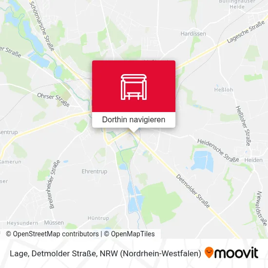 Lage, Detmolder Straße Karte