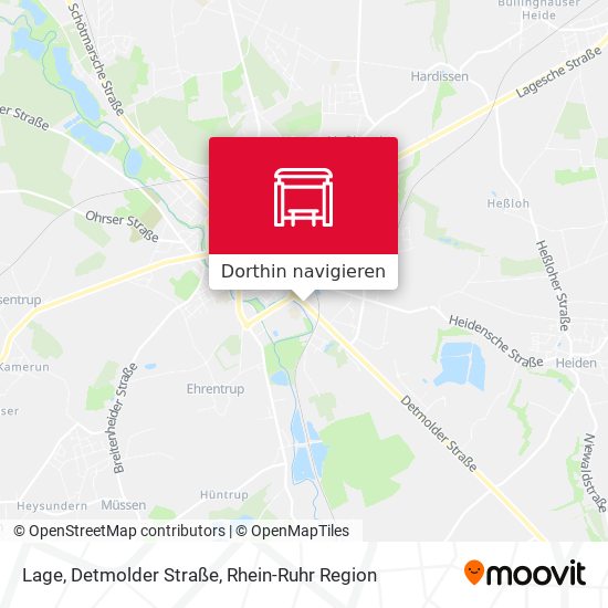 Lage, Detmolder Straße Karte