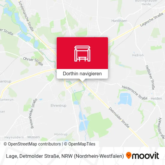 Lage, Detmolder Straße Karte