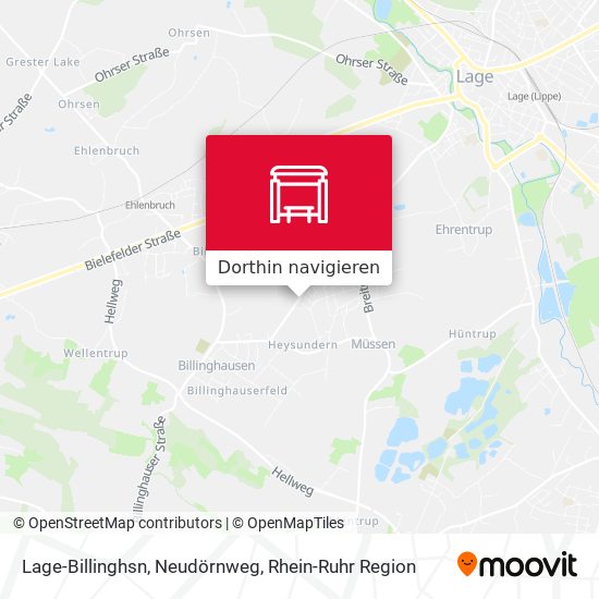 Lage-Billinghsn, Neudörnweg Karte