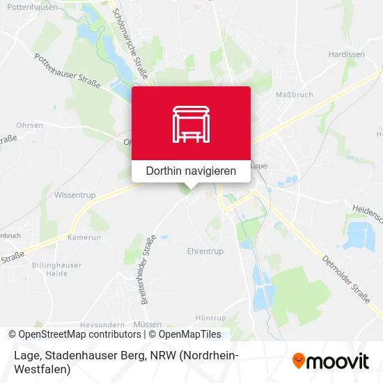 Lage, Stadenhauser Berg Karte