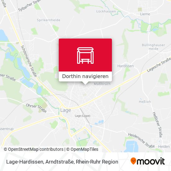 Lage-Hardissen, Arndtstraße Karte