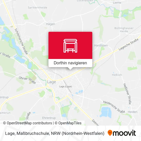 Lage, Maßbruchschule Karte