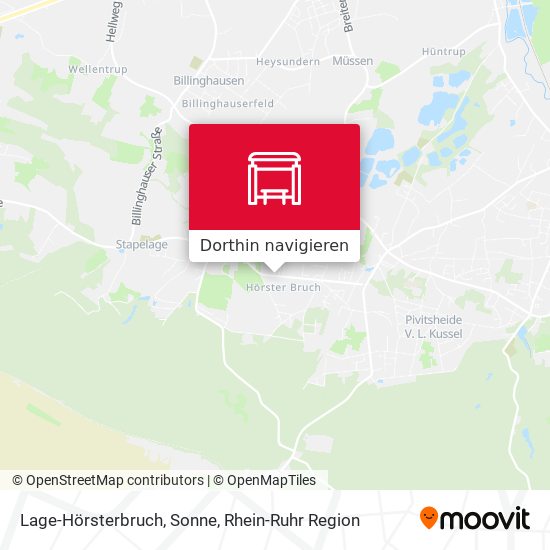 Lage-Hörsterbruch, Sonne Karte