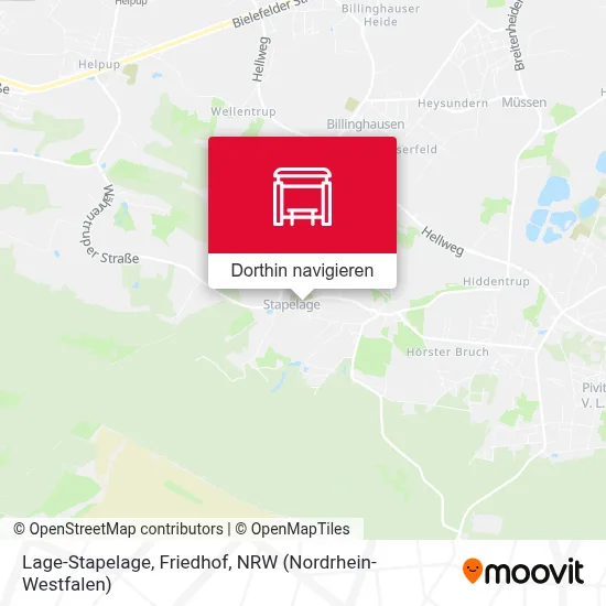 Lage-Stapelage, Friedhof Karte