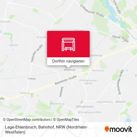 Lage-Ehlenbruch, Bahnhof Karte