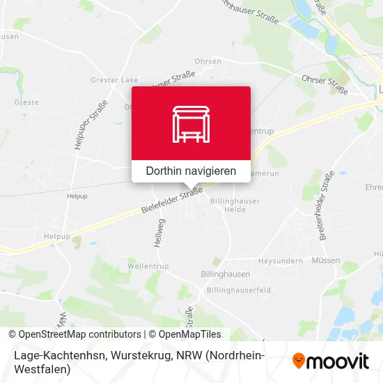 Lage-Kachtenhsn, Wurstekrug Karte