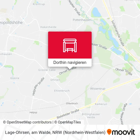 Lage-Ohrsen, am Walde Karte