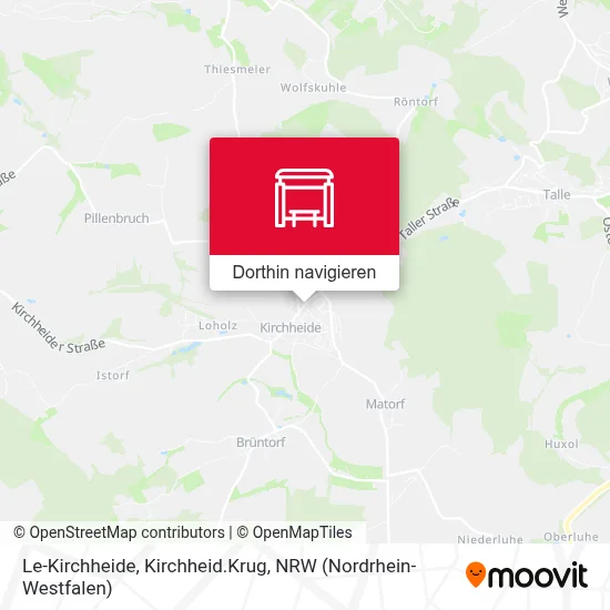 Le-Kirchheide, Kirchheid.Krug Karte