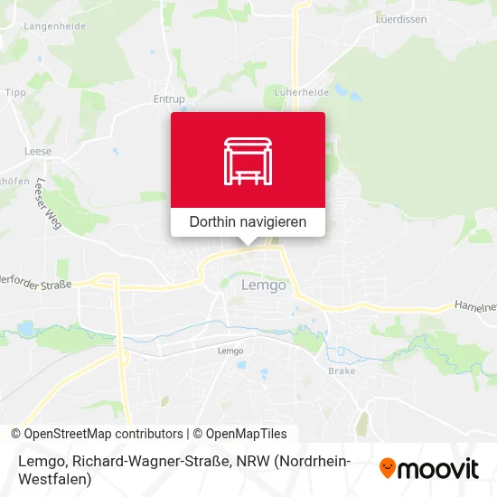 Lemgo, Richard-Wagner-Straße Karte