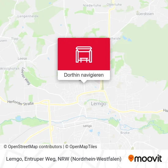 Lemgo, Entruper Weg Karte