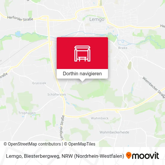 Lemgo, Biesterbergweg Karte