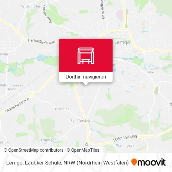 Lemgo, Laubker Schule Karte