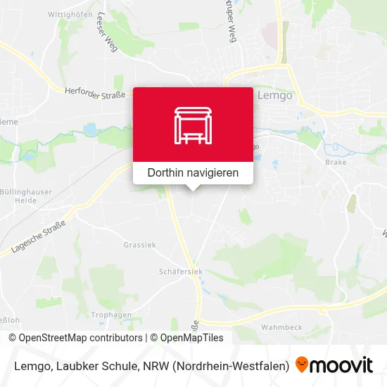Lemgo, Laubker Schule Karte