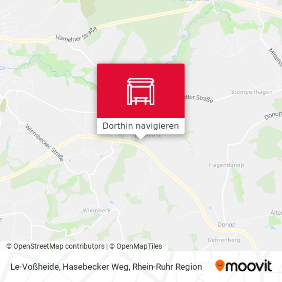 Le-Voßheide, Hasebecker Weg Karte