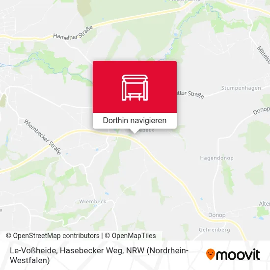 Le-Voßheide, Hasebecker Weg Karte