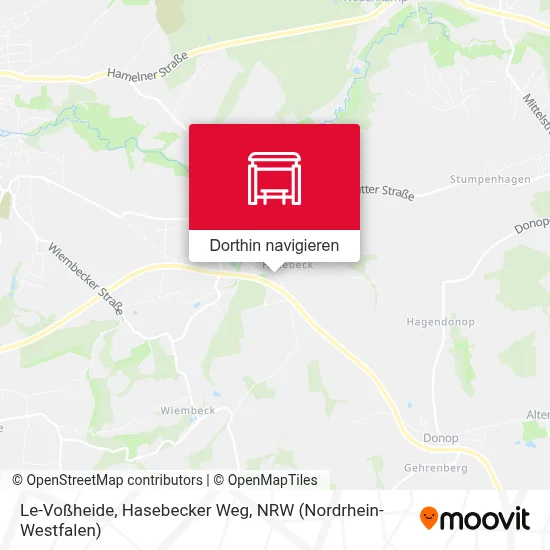 Le-Voßheide, Hasebecker Weg Karte