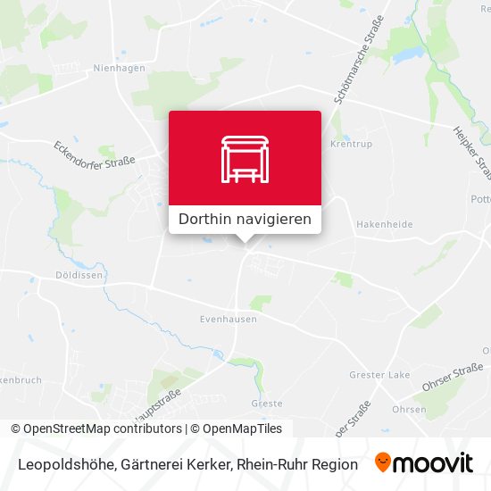 Leopoldshöhe, Gärtnerei Kerker Karte