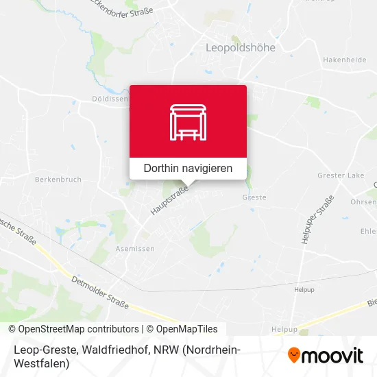 Leop-Greste, Waldfriedhof Karte