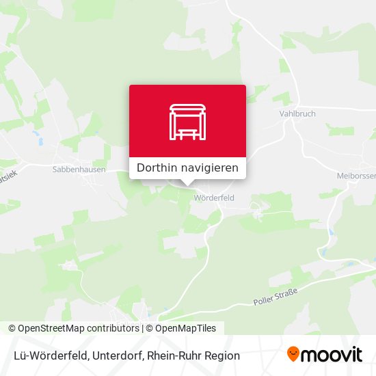 Lü-Wörderfeld, Unterdorf Karte