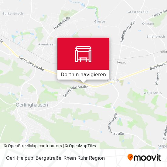 Oerl-Helpup, Bergstraße Karte