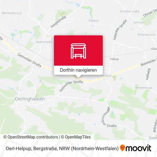 Oerl-Helpup, Bergstraße Karte