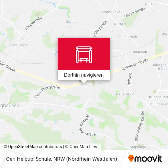 Oerl-Helpup, Schule Karte