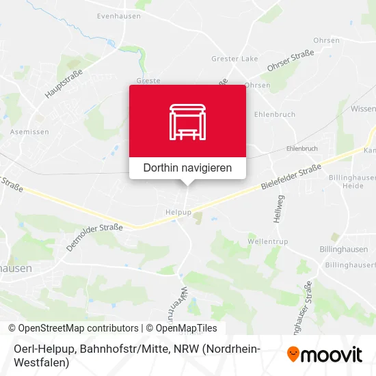 Oerl-Helpup, Bahnhofstr/Mitte Karte