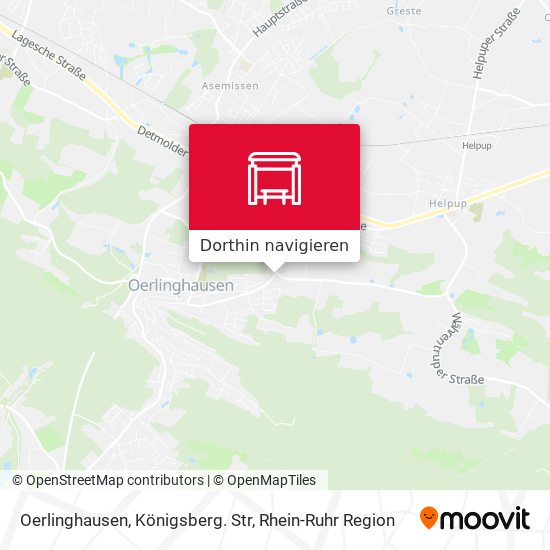Oerlinghausen, Königsberg. Str Karte