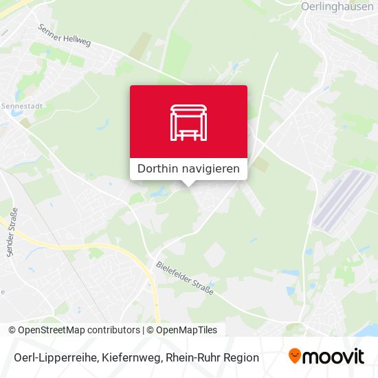 Oerl-Lipperreihe, Kiefernweg Karte