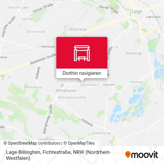 Lage-Billinghsn, Fichtestraße Karte