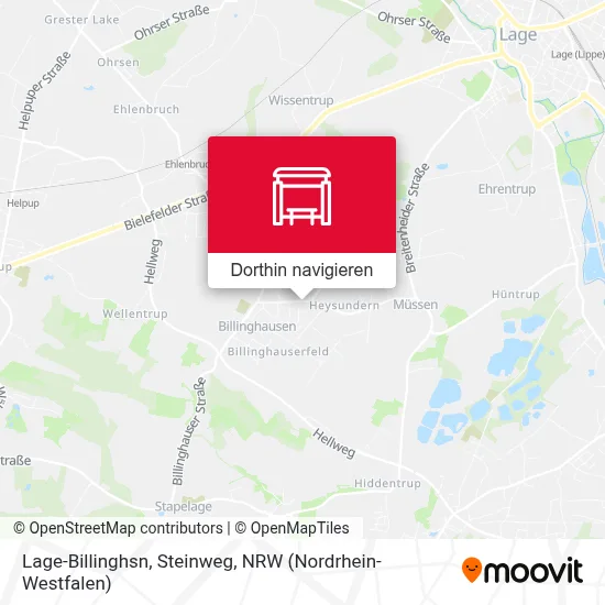 Lage-Billinghsn, Steinweg Karte