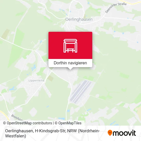 Oerlinghausen, H-Kindsgrab-Str Karte