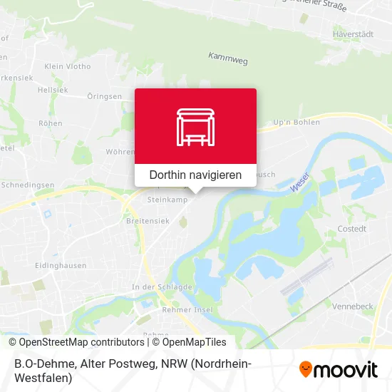 B.O-Dehme, Alter Postweg Karte