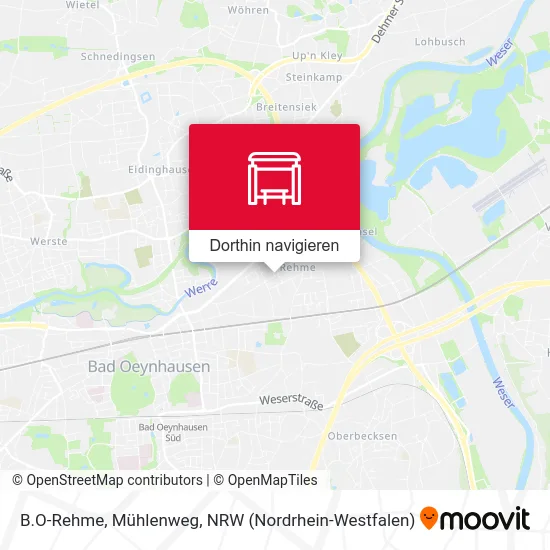 B.O-Rehme, Mühlenweg Karte