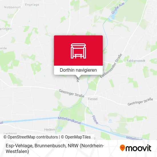 Esp-Vehlage, Brunnenbusch Karte