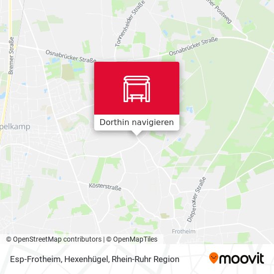 Esp-Frotheim, Hexenhügel Karte