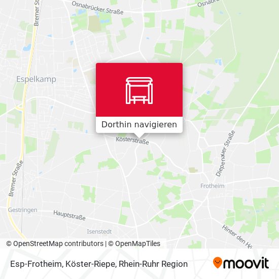 Esp-Frotheim, Köster-Riepe Karte