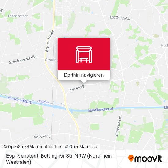 Esp-Isenstedt, Büttinghsr Str Karte