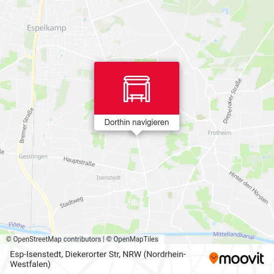 Esp-Isenstedt, Diekerorter Str Karte