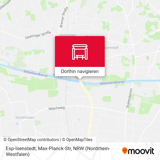 Esp-Isenstedt, Max-Planck-Str Karte