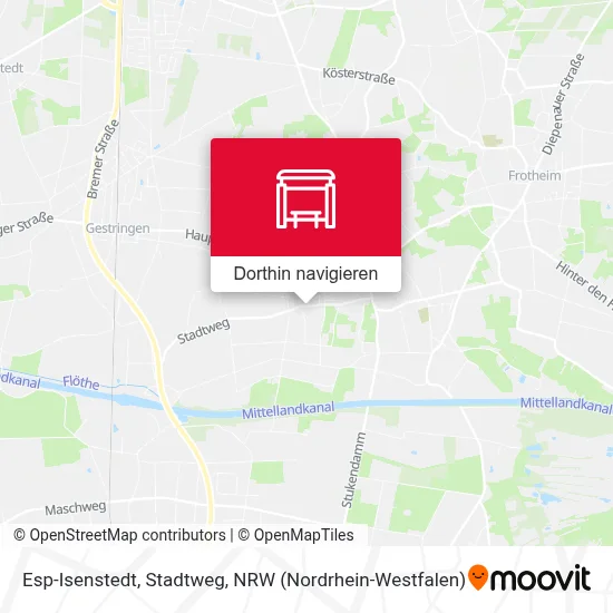 Esp-Isenstedt, Stadtweg Karte